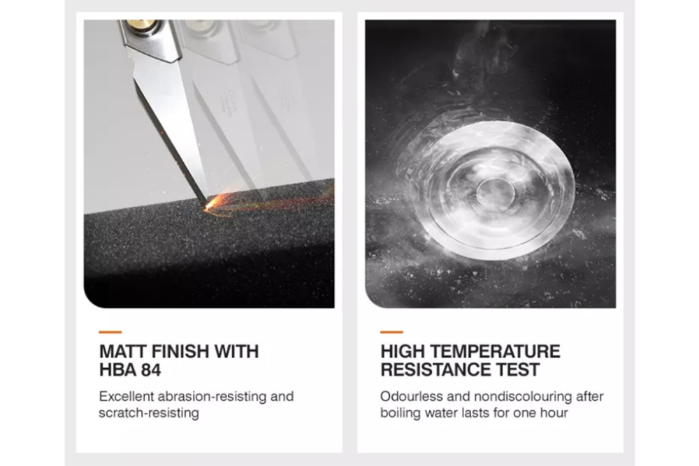 8349 Double Bowl Quartz Granite Kitchen Sink