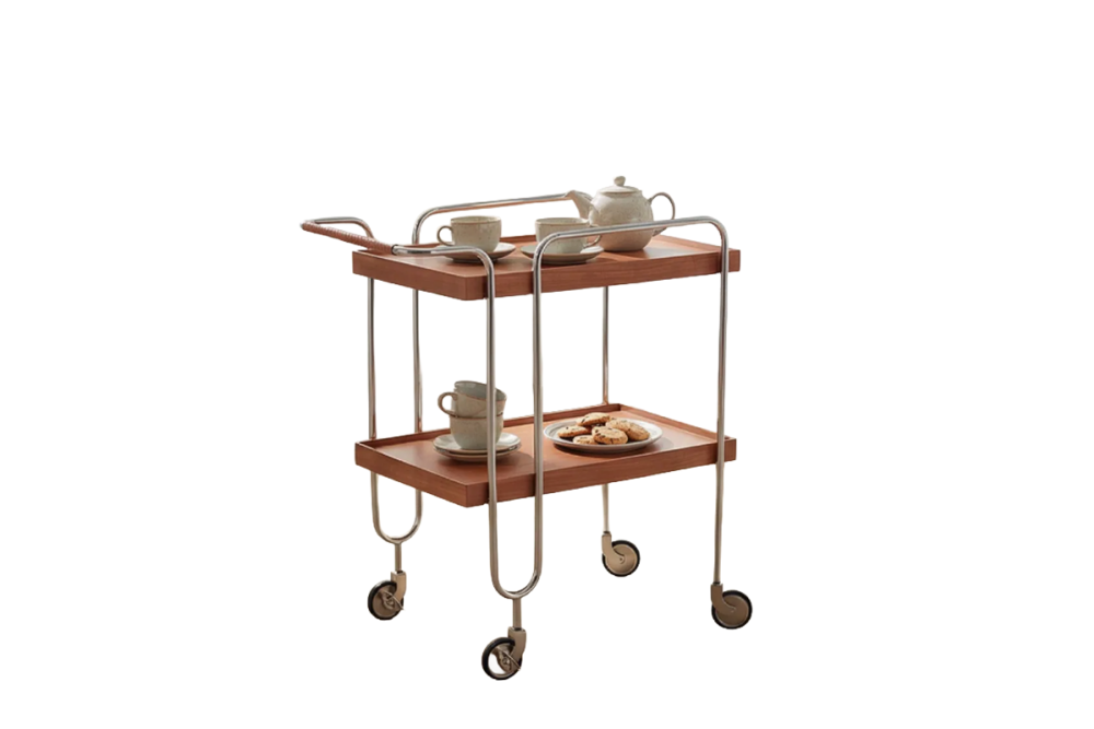 TR-07 Modern Two-Tier Serving Trolley: Elegance on Wheels