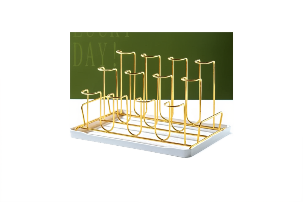 Luxury Series Gold Storage Unit – Multi-Functional Metal Rack