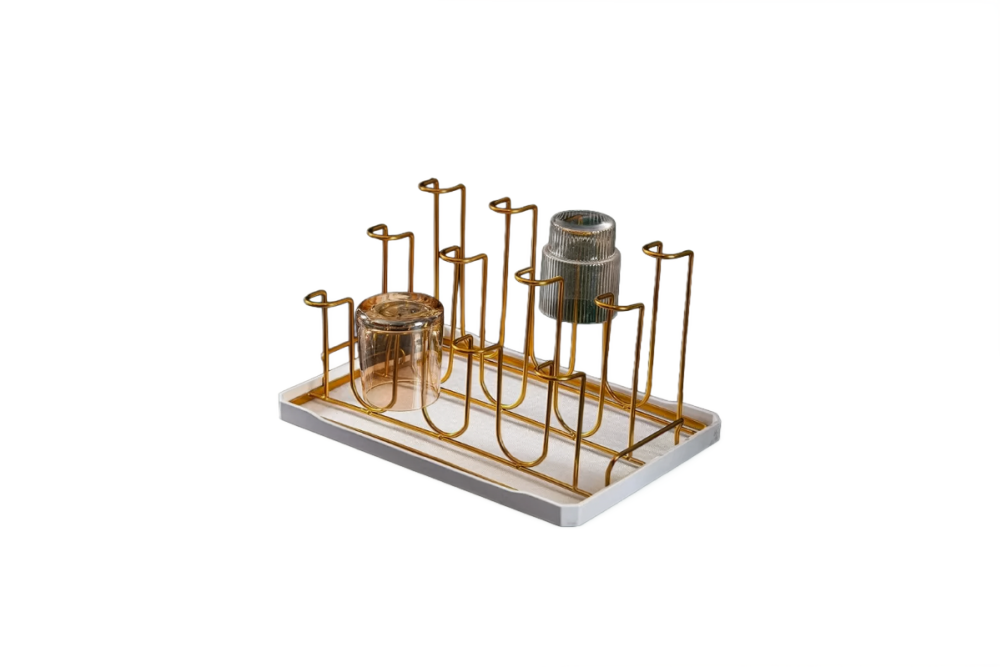 Luxury Series Gold Storage Unit – Multi-Functional Metal Rack