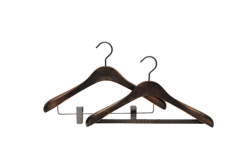 The DNW223 Signature Broad-Shoulder Wooden Hanger – Ultimate Protection for Fine Fashion