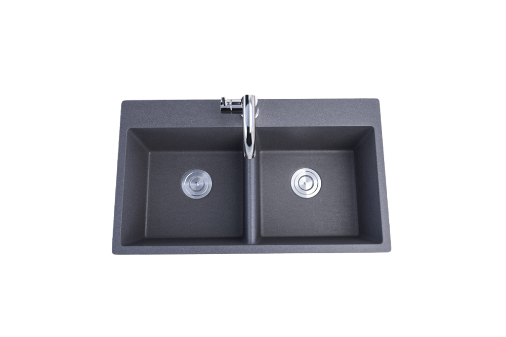 8349 Double Bowl Quartz Granite Kitchen Sink