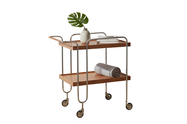 TR-07 Modern Two-Tier Serving Trolley: Elegance on Wheels