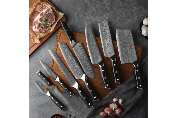 Master the Art of Cutting with the ZY-RSK007 VG10 Damascus Steel Knife Set