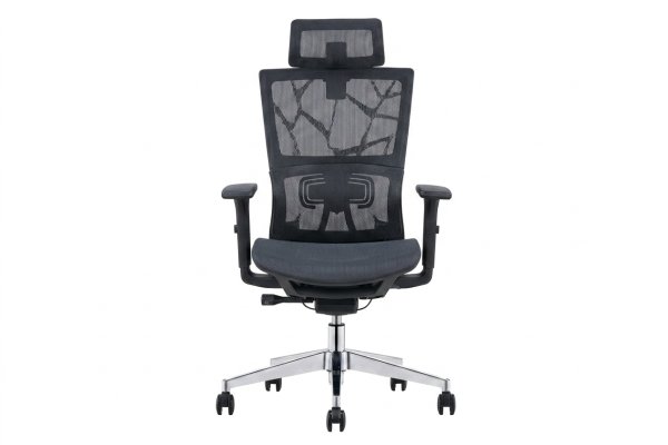 Luxury Swivel Mesh Office Chair with Adjustable High Back and Headrest
